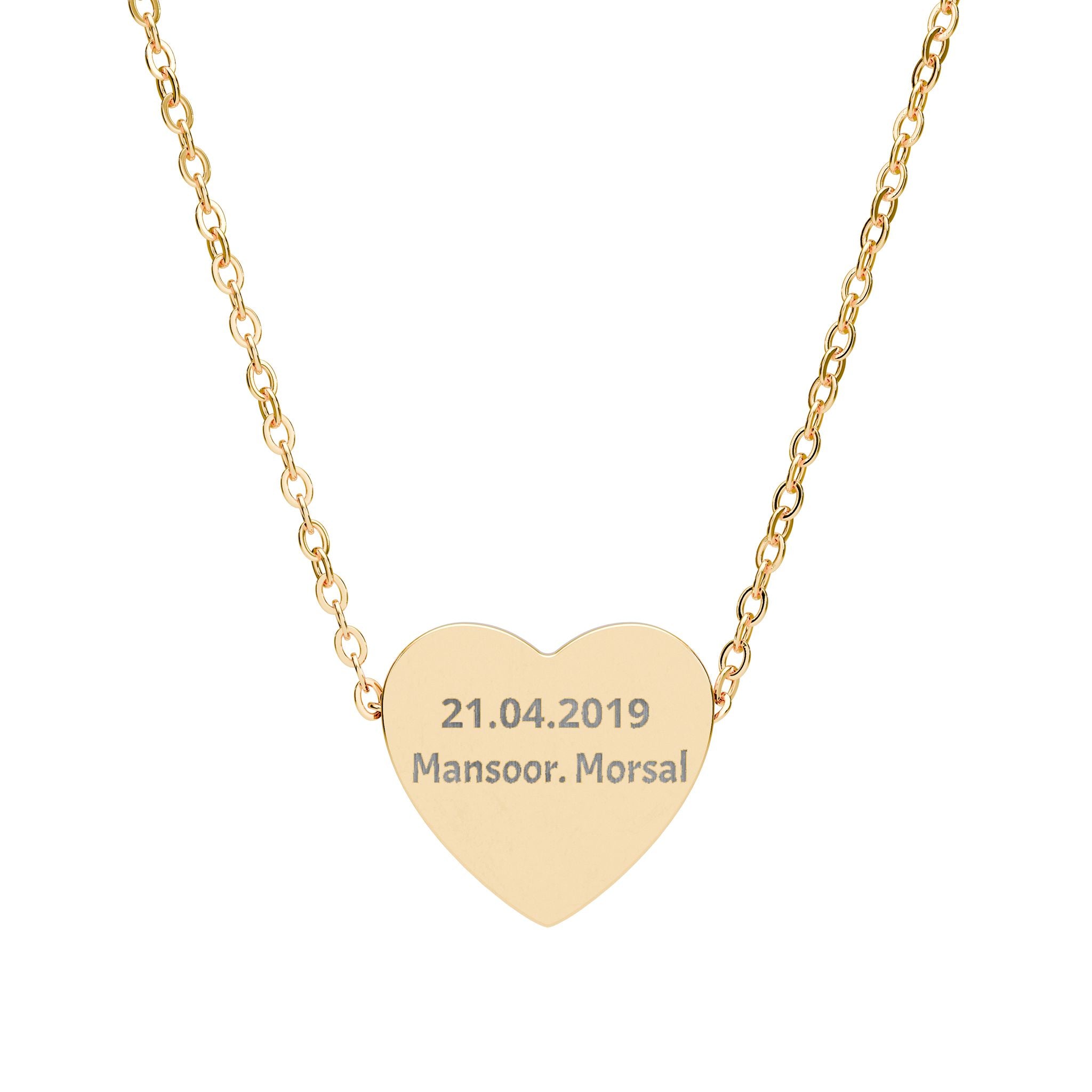 Engravable Heart Necklace (Personalizable)— KINDNESS YOU WEAR, CHANGE THEY FEEL